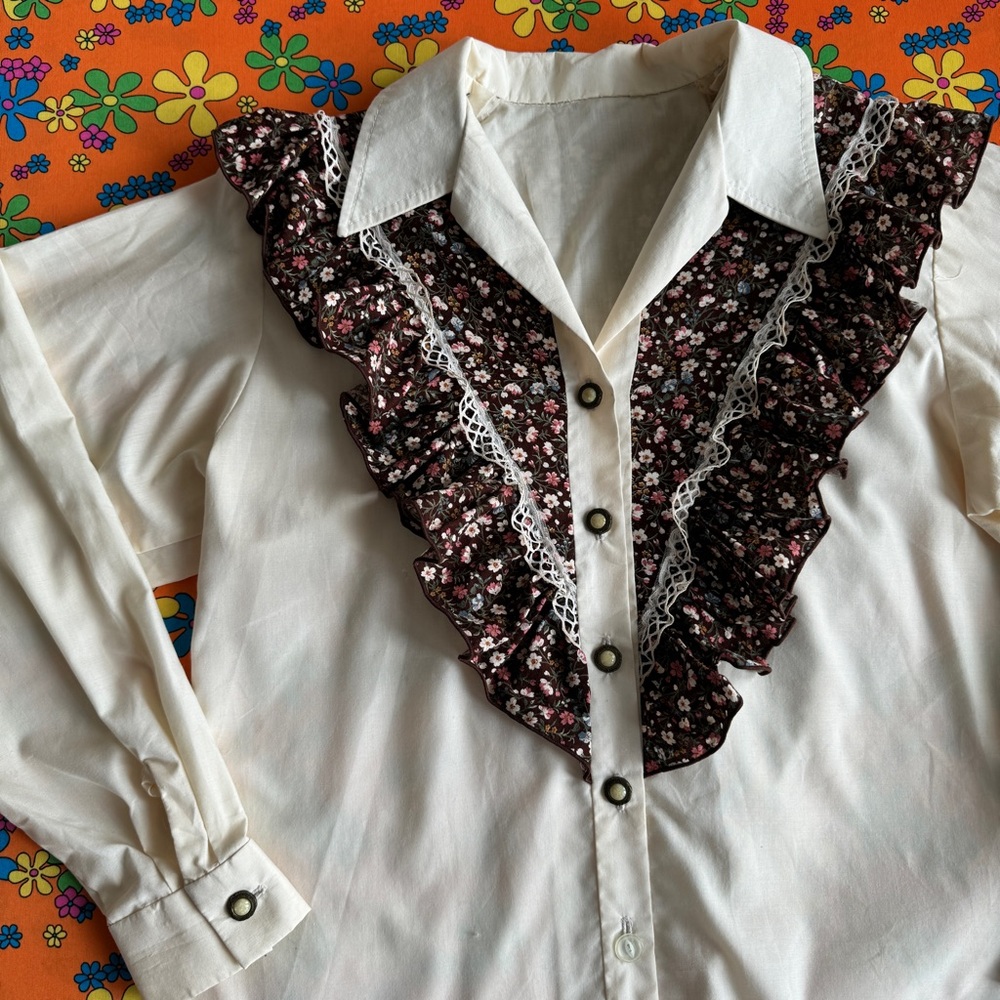 Vintage cottage core / western blouse
